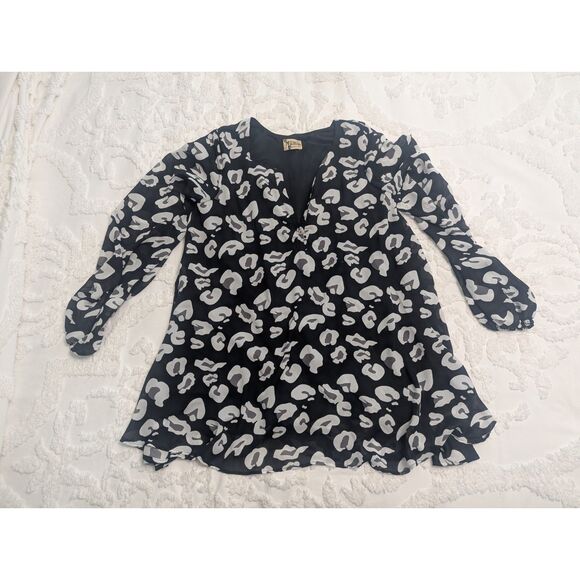 🖤 Show Me Your Mumu Jamie Tunic Black & Grey Animal Print – Size L - Picture 2 of 9